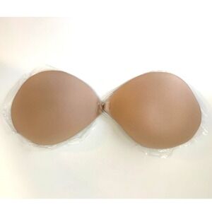 BOOMBA Sticky Bra Beige Size E Strapless Adhesive Silicone NEW